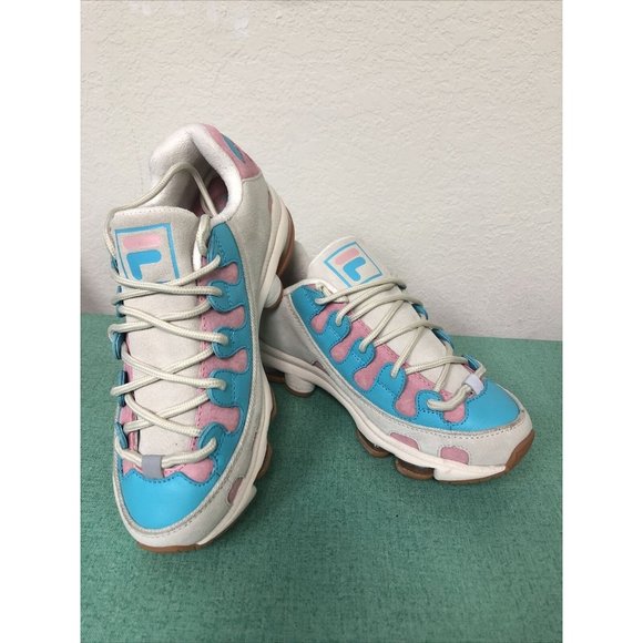 Fila Shoes - Fila Air 2 White Turquoise Pink Athletic Sneaker
